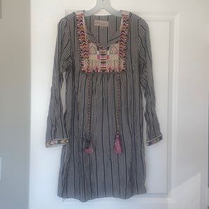 Philosophy Long Sleeve Aztec Tassel Dress